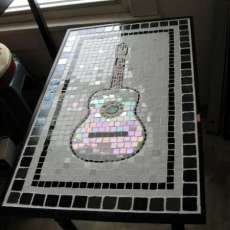 Guitar mosaic table