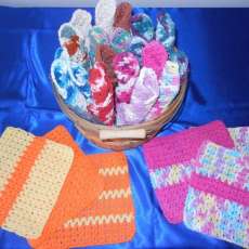 100% cotton crochet beautidul dish clothes or use as coasters