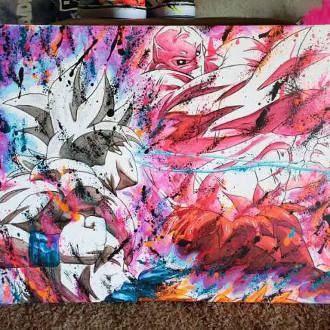 Final Battle Goku Vs Jerin Original Canvas Painting
