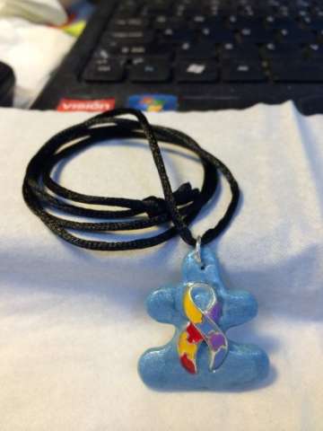 autism awareness puzzle piece pendant