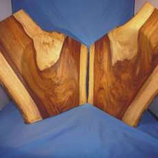 Rosewood Split Crotch book matched natural edge bowls