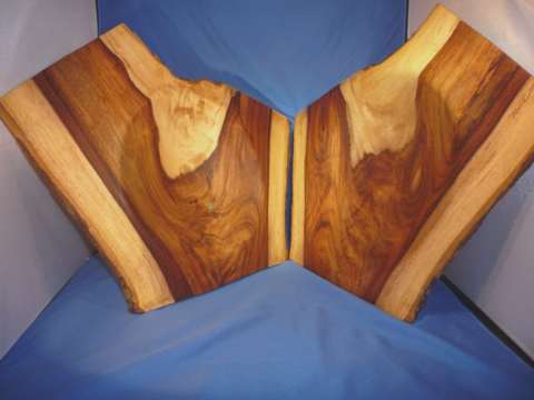 Rosewood Split Crotch book matched natural edge bowls