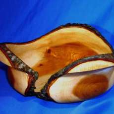 Natural edge Mahogany crotch bowl