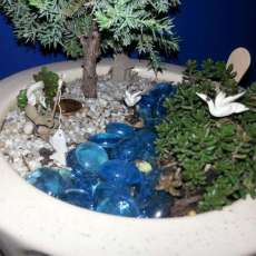 Mini Fisherman with pole(Juniper Bonsai)