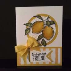 Stamped and Embellished Card for A Friend