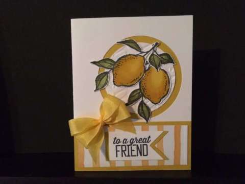 Stamped and Embellished Card for A Friend