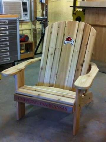 Razorback Adirondack Logo Chair 23" seat