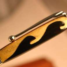 Detail of Maori Wave handcrafted pen