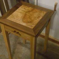 spalted maple & walnut end table