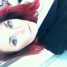Red hair and 3d fiber lashes (mascara) showing on my eyes