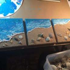 10"x30" Seascape Triptych