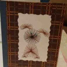 Handmade Threaded doggie card