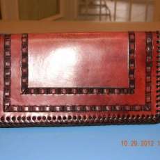 Hand Crafted Leather Checkbook Cover 1