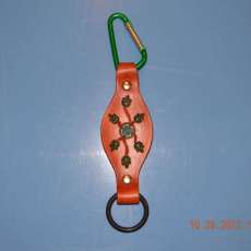 Leather Flower Bottle Fob