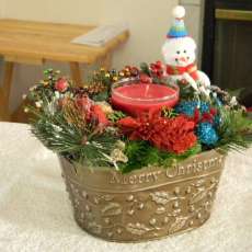 Christmas Basket With Candle