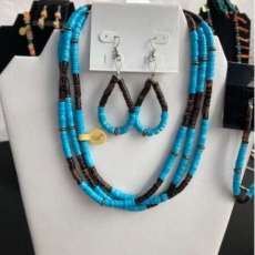 Turquoise Heishi Choker Set