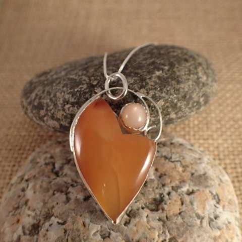 Carnelian Free Form Heart