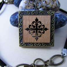 Wood Carved Pendant