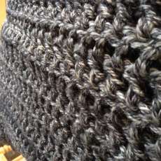 Adult Sized Dark Gray Crochet Afghan
