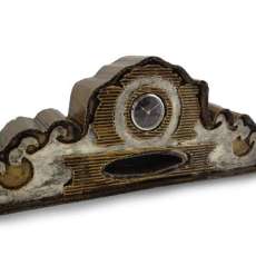 Gold and White Mantel Clock