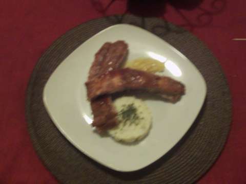 Rib platter w/ corn relish