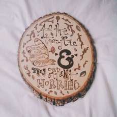CUSTOM worded wood slice!