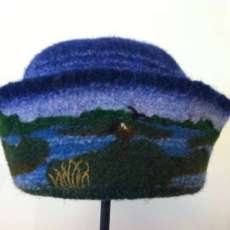 Hand knitted & felted hat