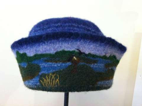 Hand knitted & felted hat