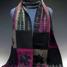 Hand dyed Shibori scarf