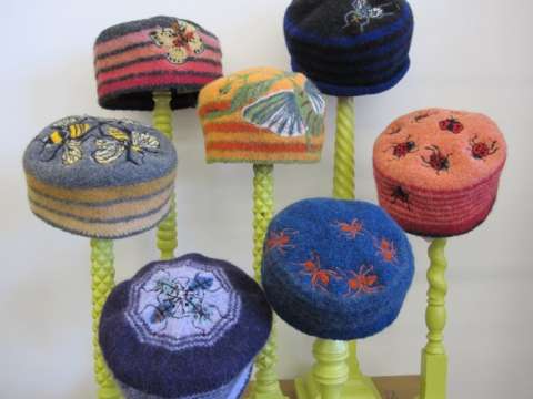 Hand knitted & felted hat