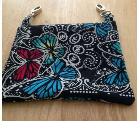 Turquoise Butterfly Belt Pouch