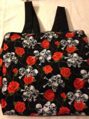 Roses and Skulls Tote Bag