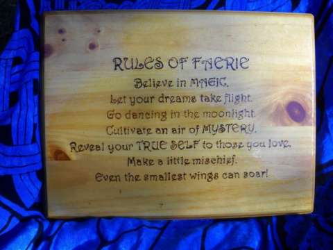 Rules of Faerie Plaque