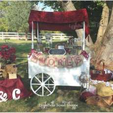 Rustic S'mores Wedding cart