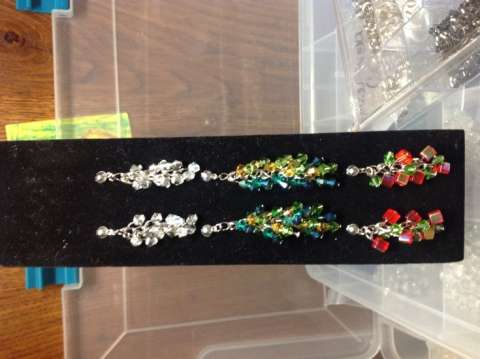 Beaded waterfall earrings