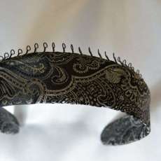 Black/Silver Brocade