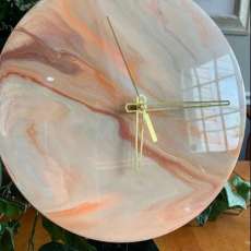 Fluid Acrylic Painted Clock