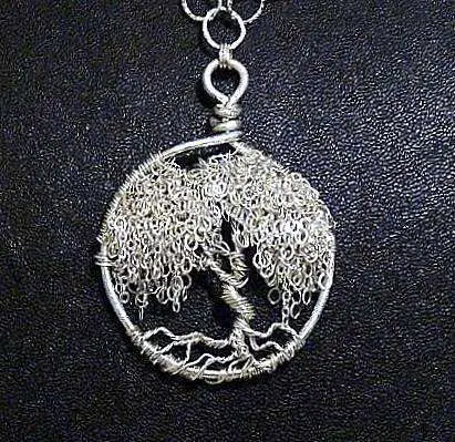 Sterling Silver Bonsia Willow Necklace
