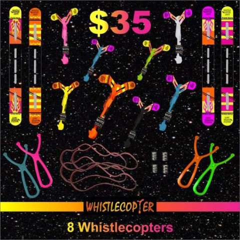 Eight Whistlecopter Copters