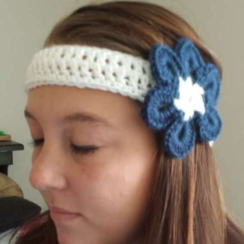 Blue Flower Headband