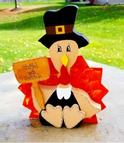 Thanksgiving Turkey With Sign