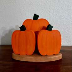 Triple Pumpkin Table Decor
