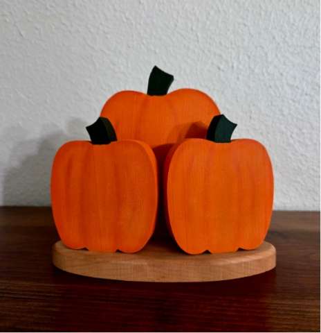 Triple Pumpkin Table Decor