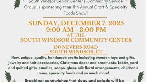 South Windsor Winter Craft and Specialty Food Fair South Windsor Winter Craft and Specialty Food Fair