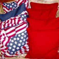Americana Corn Hole Game Bags with 4 Red Game Bags