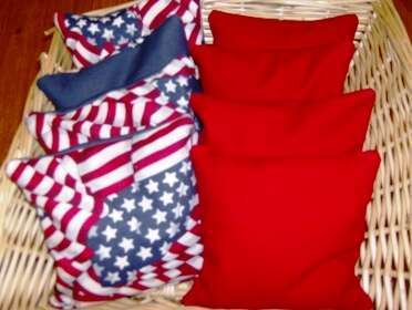Americana Corn Hole Game Bags with 4 Red Game Bags