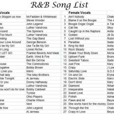 R&B Song List