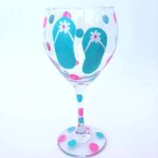 Flip Flop Wine Glass