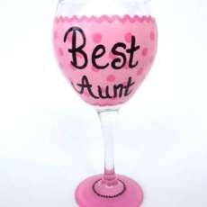 Best Aunt wine glass