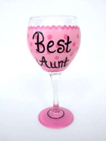 Best Aunt wine glass